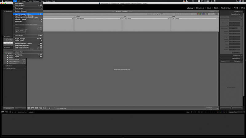 Import files into your Lightroom Catalog